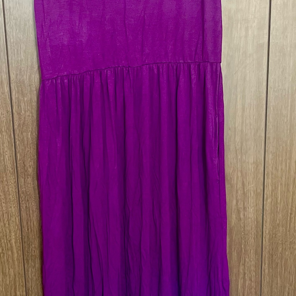 Purple Smocked A-Line Maxi Dress for Night Out